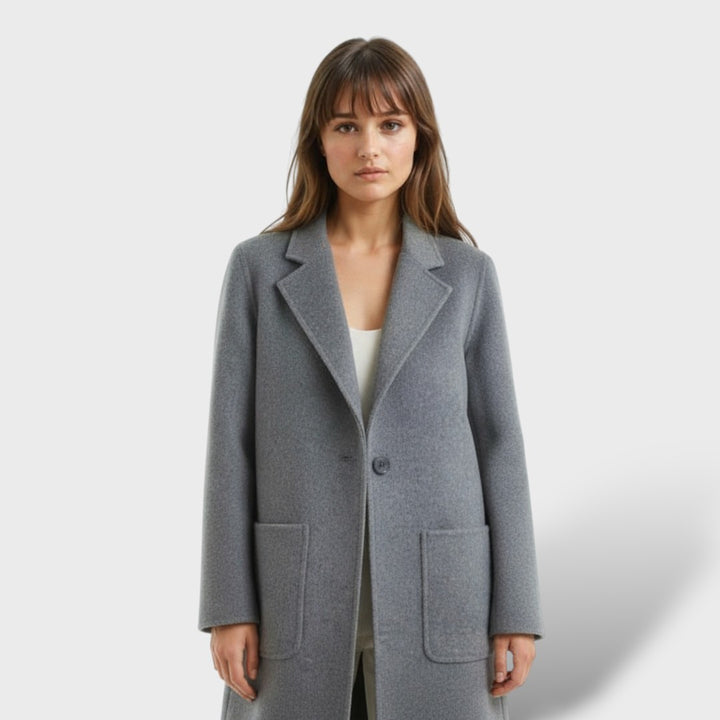 Abrigo de Lana Estilo Coreano Mujer