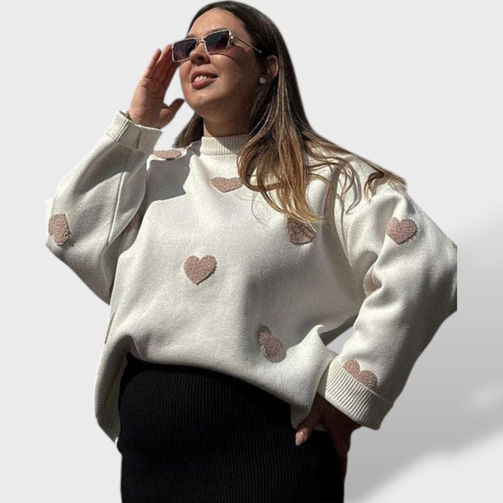 Emma™ | Sudadera Corazón Tejido