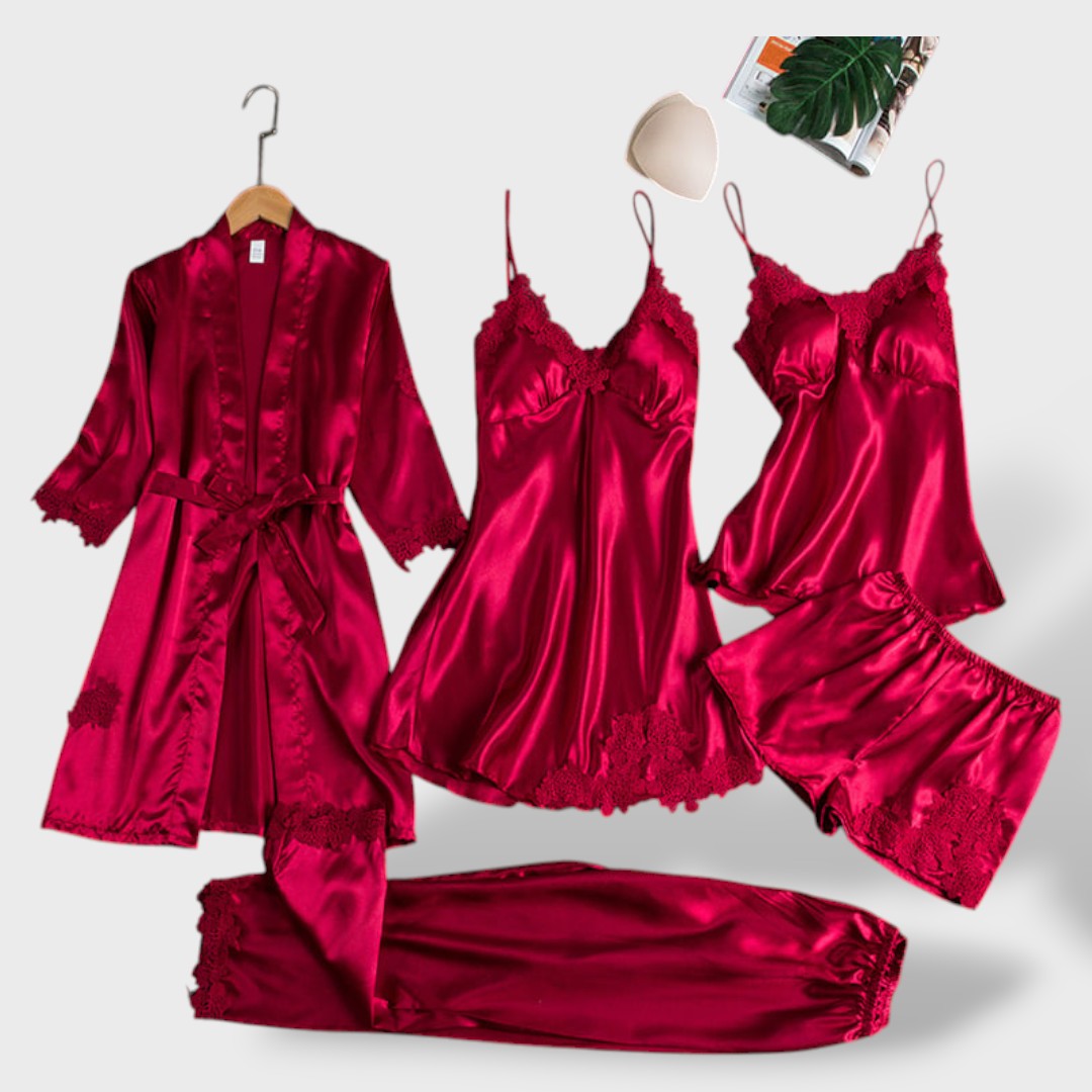 Valeria™ | Conjunto pijama 5 piezas