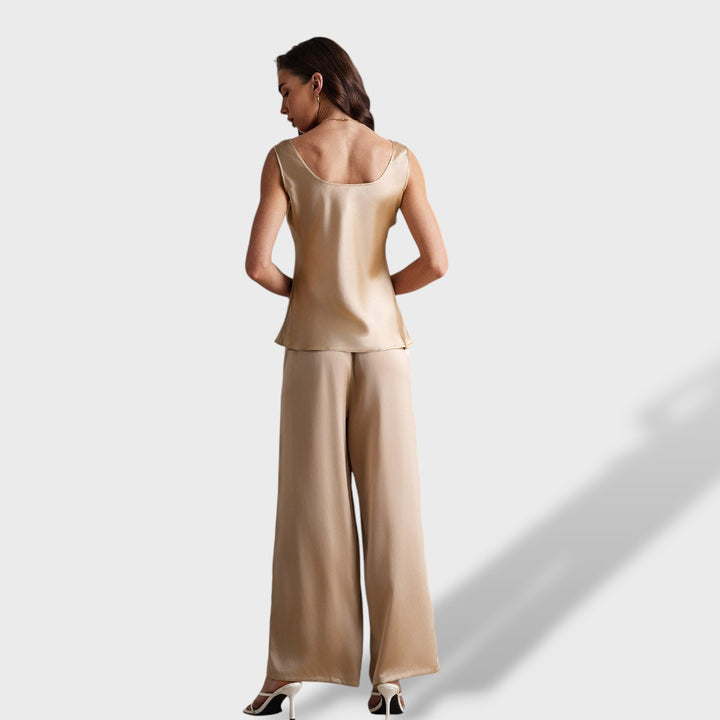 Clara™ | Pijama pierna ancha mujer