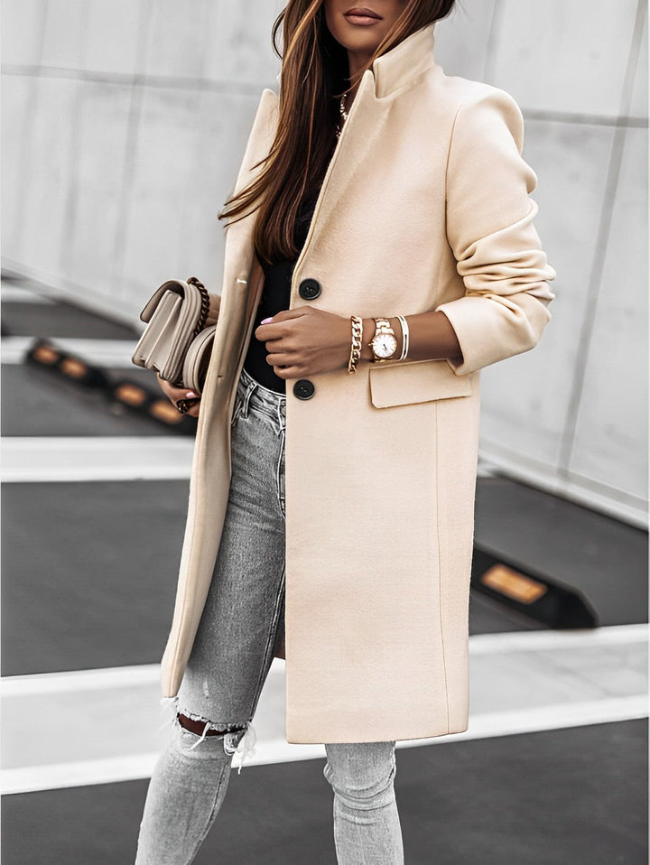 Abrigo largo de tejido elegante