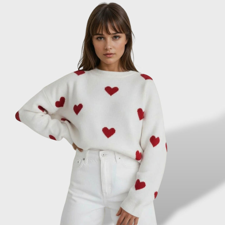 Emma™ | Sudadera Corazón Tejido