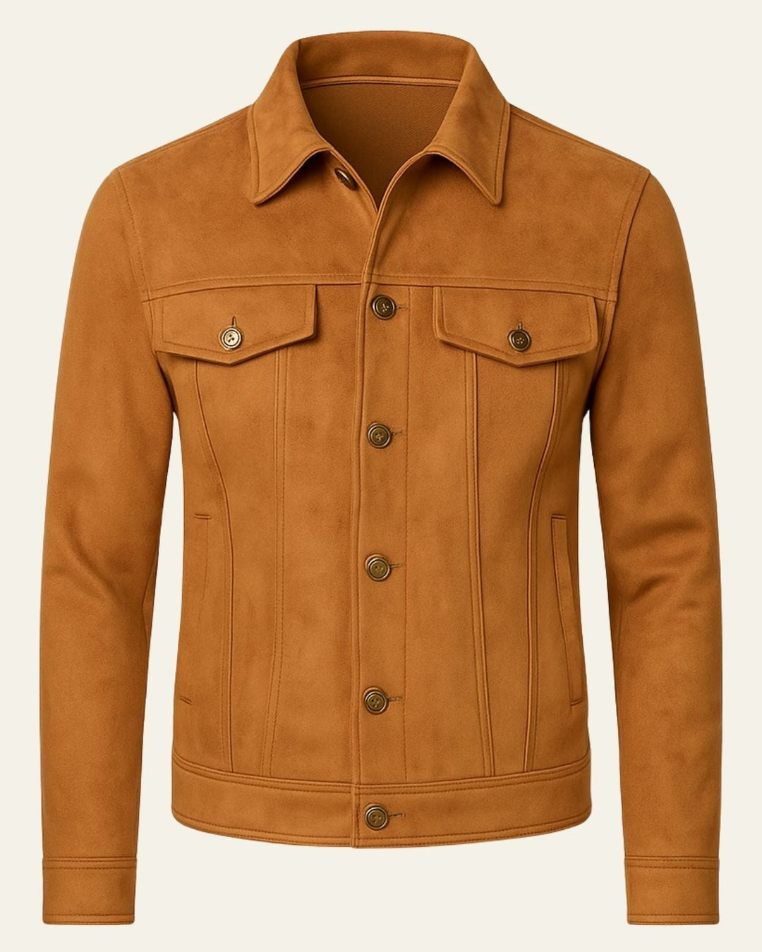 Chaqueta de ante masculina elegante