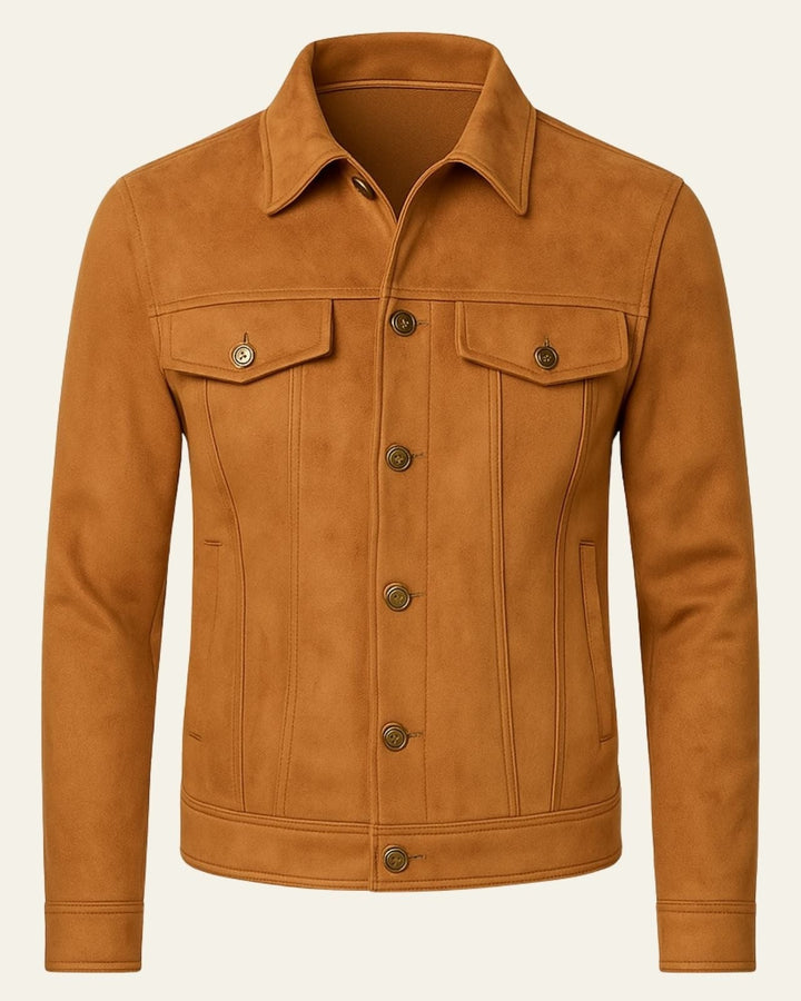 Chaqueta de ante masculina elegante