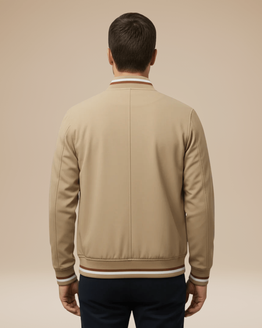 Cazadora bomber urbana con ribetes