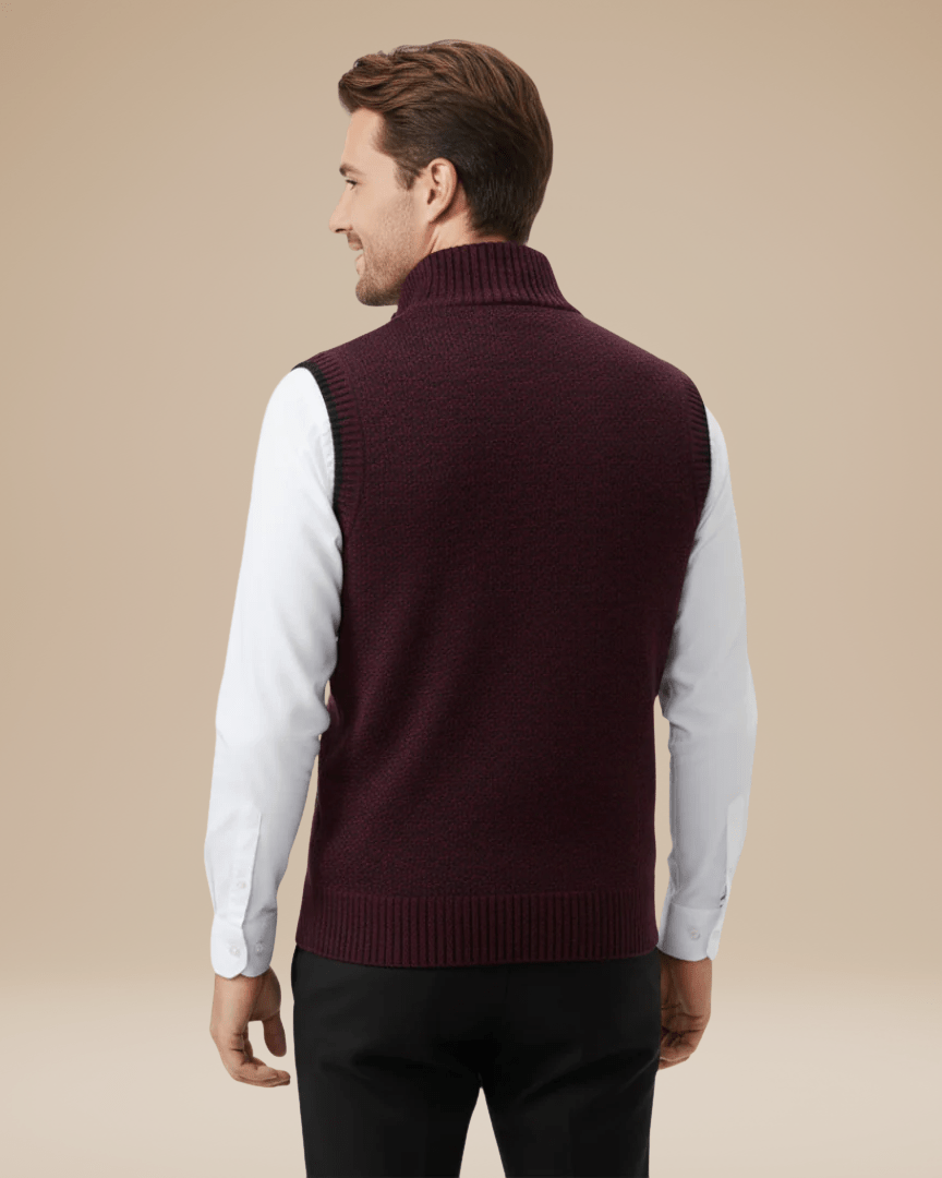 Chaleco de punto mixto para hombre