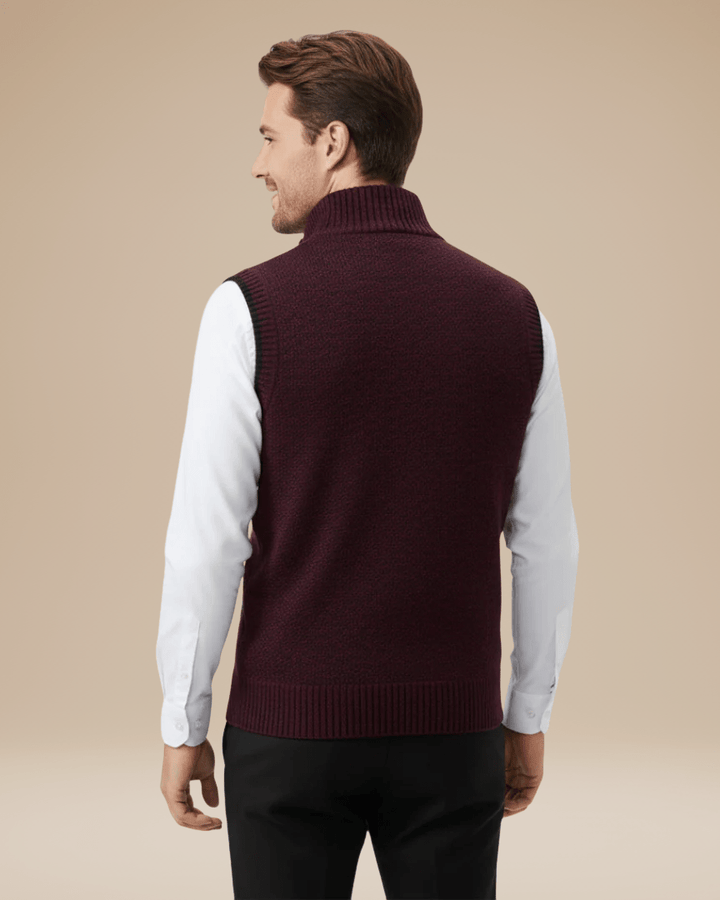 Chaleco de punto mixto para hombre