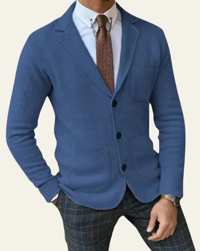 Blazer de punto slim fit elegante