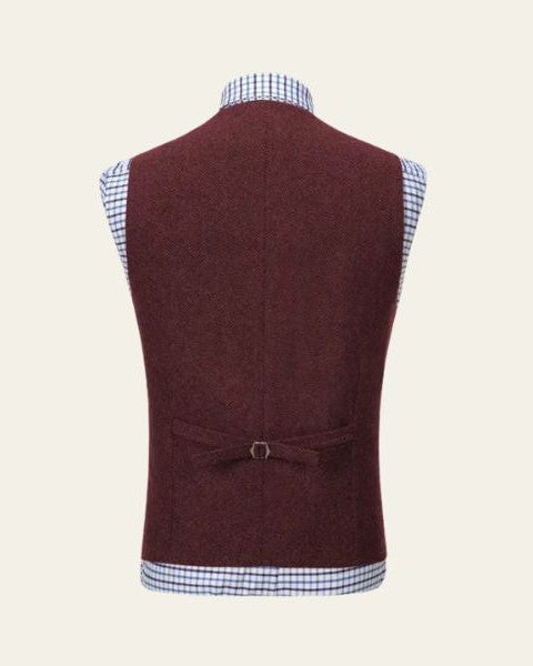Chaleco de tweed clásico masculino