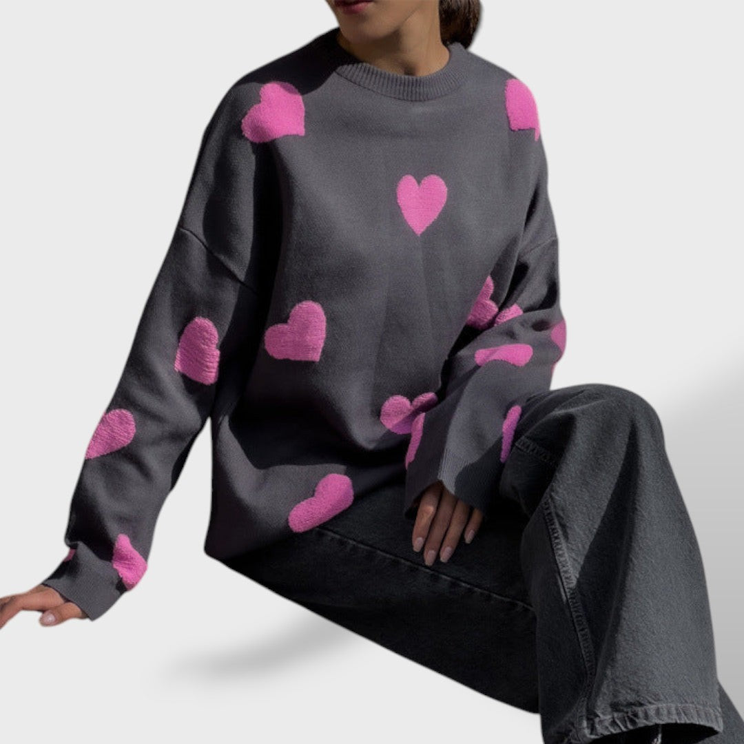 Emma™ | Sudadera Corazón Tejido