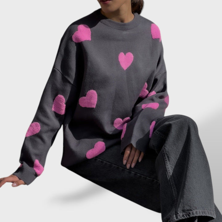 Emma™ | Sudadera Corazón Tejido