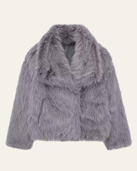 Chaqueta de piel sintética elegante