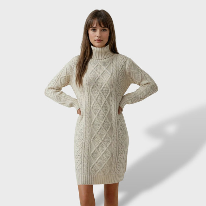 Beatriz™ | Vestido de Punto Beige para Mujer