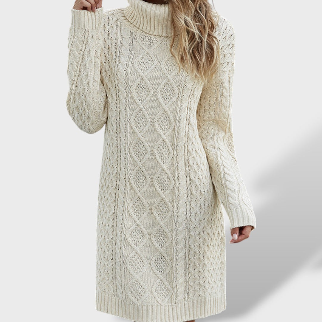 Beatriz™ | Vestido de Punto Beige para Mujer