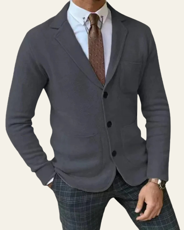 Blazer de punto slim fit elegante