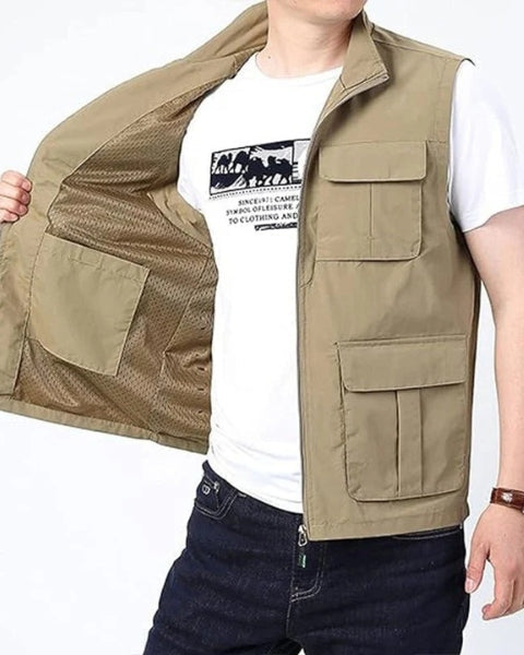 Chaleco ligero multibolsillos para hombre