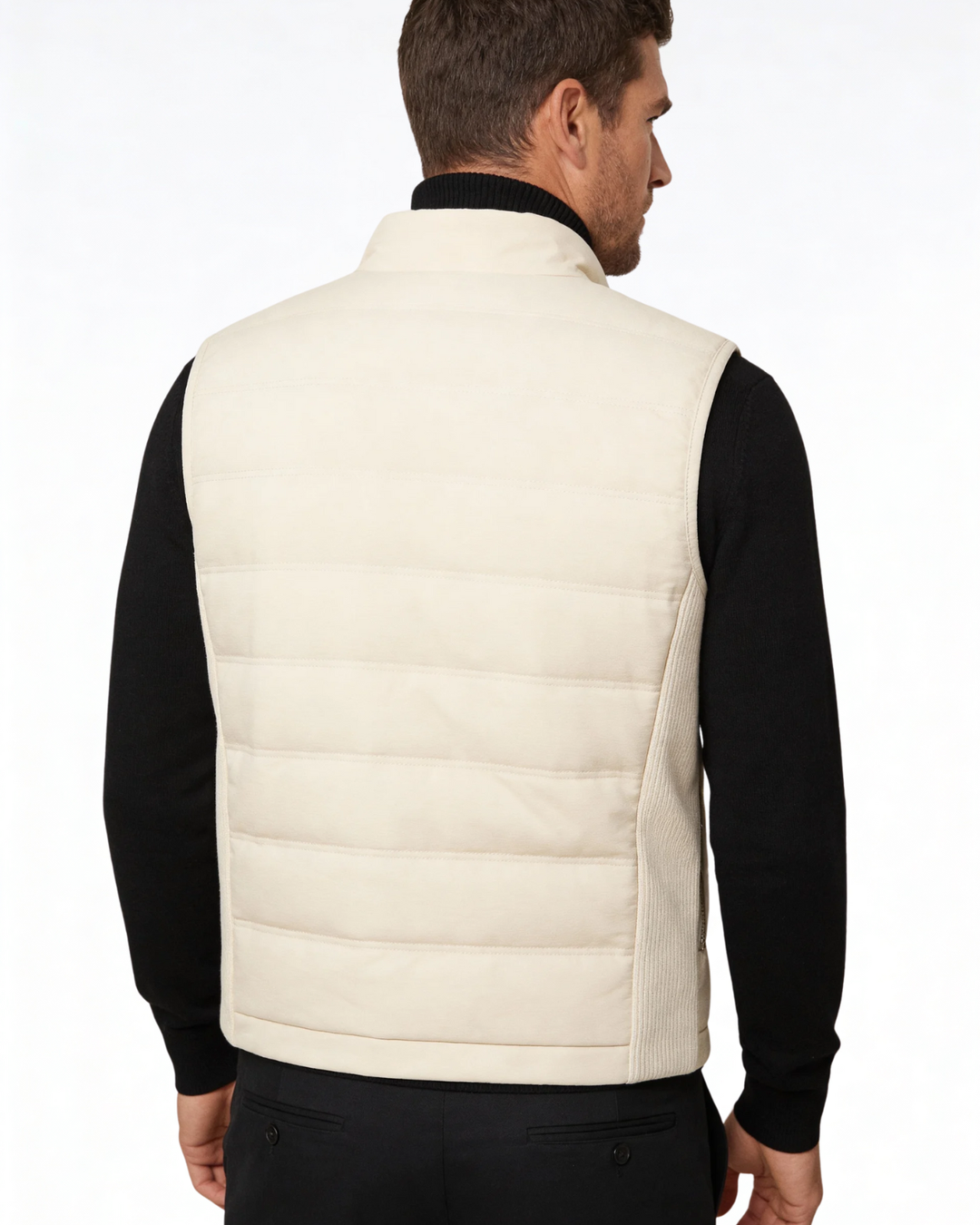 Chaleco acolchado de plumas masculino
