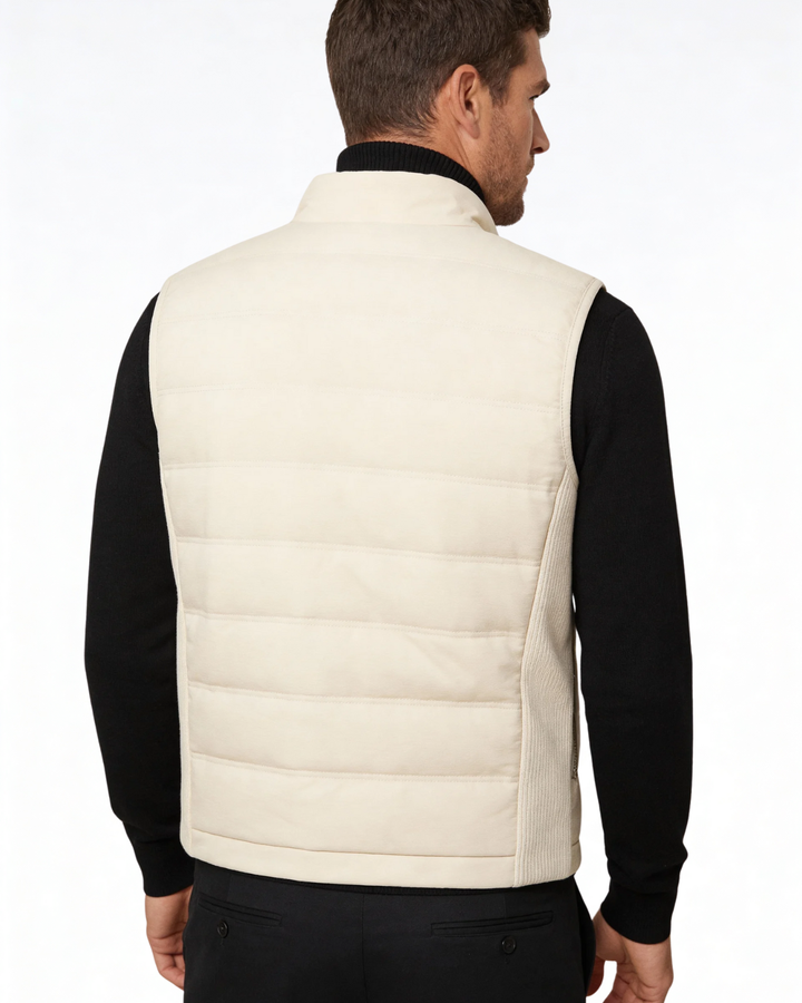 Chaleco acolchado de plumas masculino