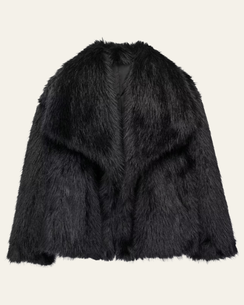 Chaqueta de piel sintética elegante