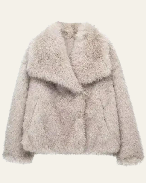 Chaqueta de piel sintética elegante