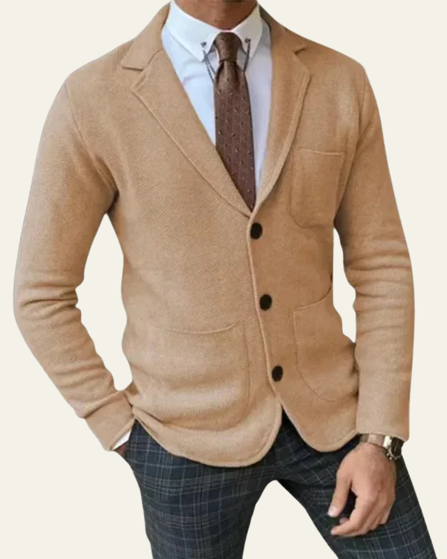 Blazer de punto slim fit elegante