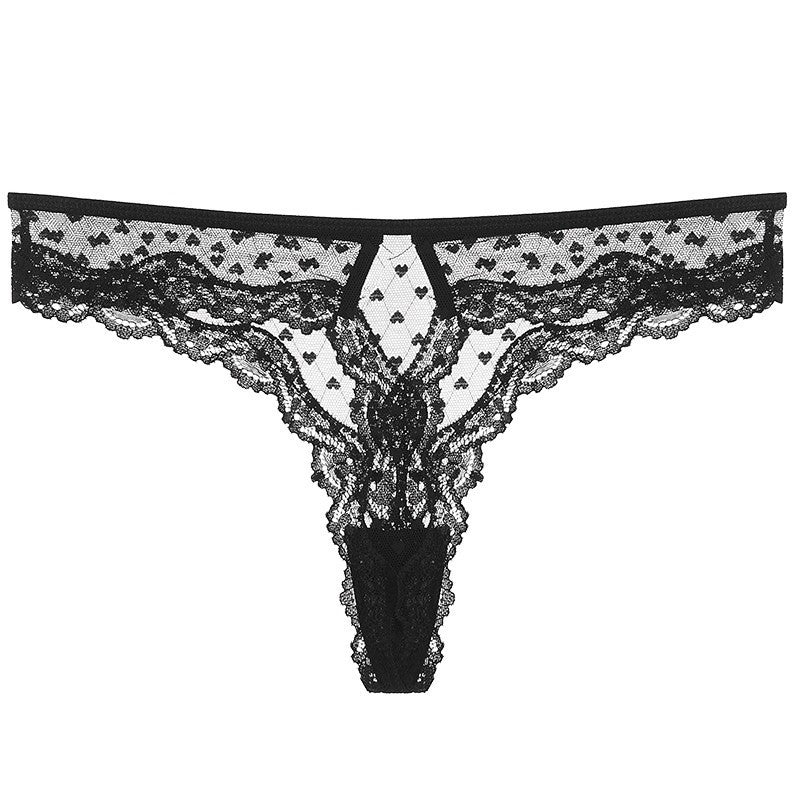 Tanga Encaje Corazones Cintura Baja