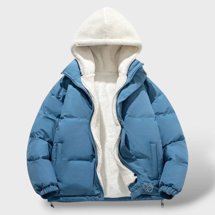 Chaqueta de invierno cálida para mujeres con cremallera