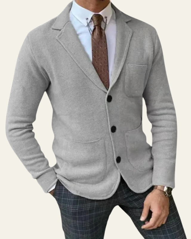 Blazer de punto slim fit elegante