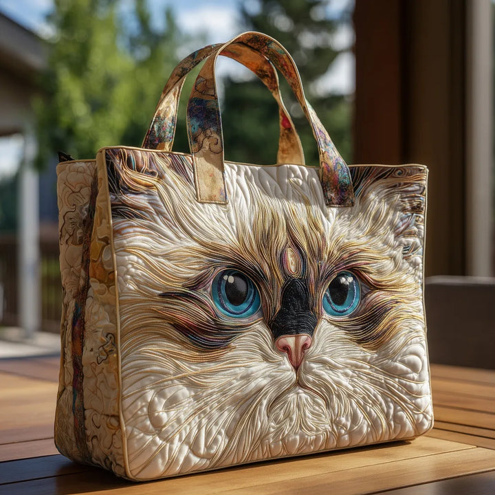 Bolso tote estampado de gato