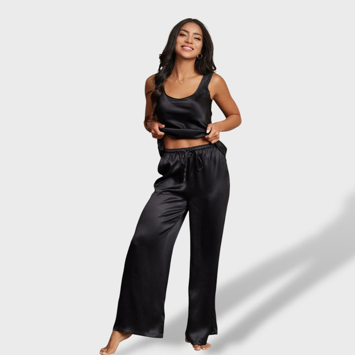 Clara™ | Pijama pierna ancha mujer