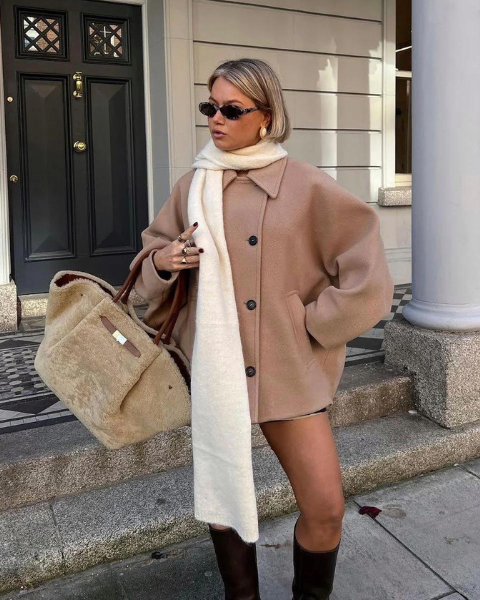 Abrigo de Lana Mujer Corte Elegante