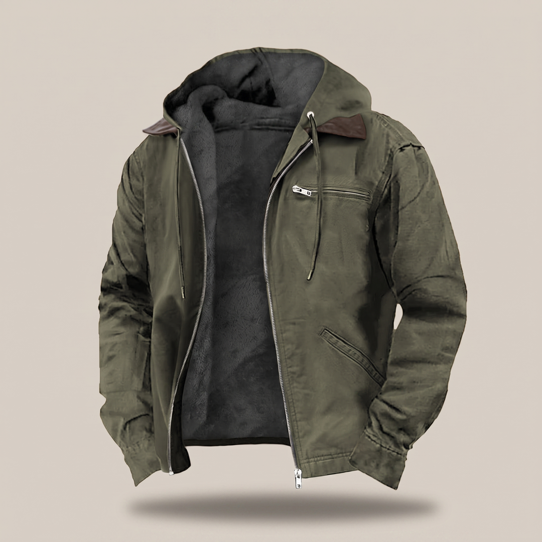 Chaqueta Resistente Forrada Con Capucha