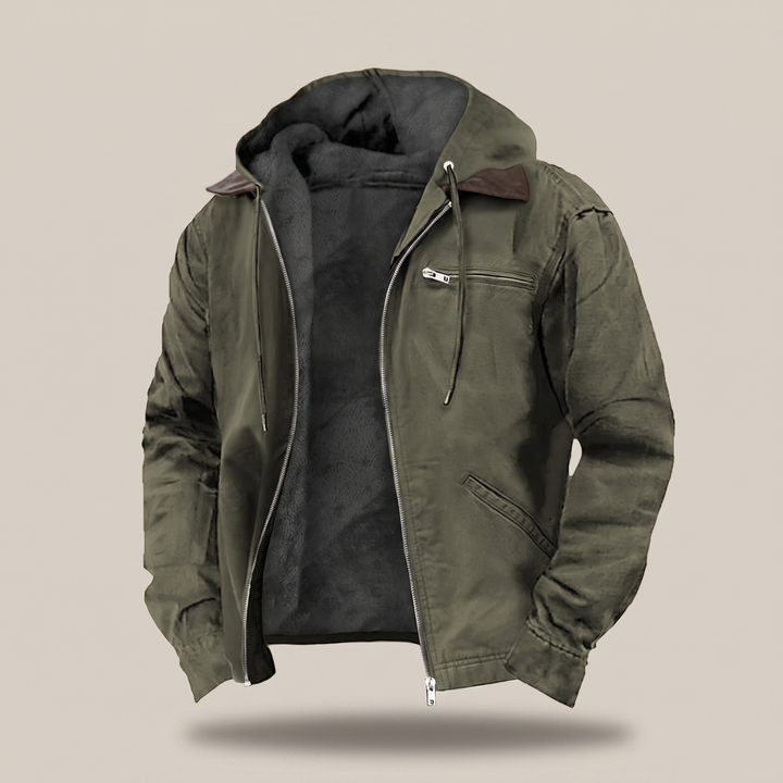 Chaqueta Resistente Forrada Con Capucha