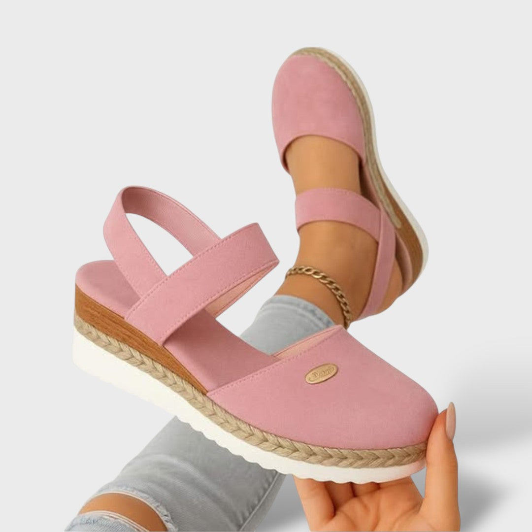 Sandalias Ortopédicas Cuña Esparto Mujer