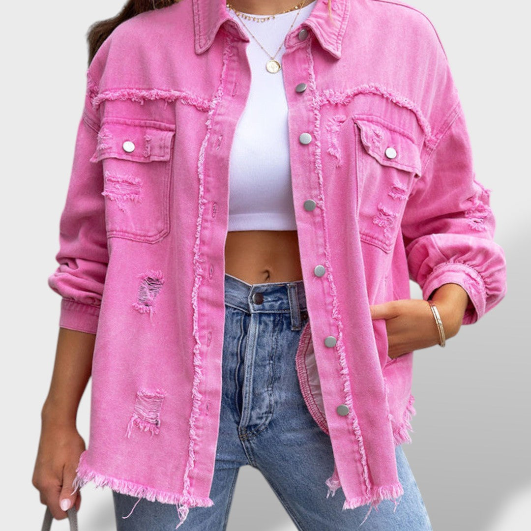 Thea™ | Chaqueta Vaquera Desgastada
