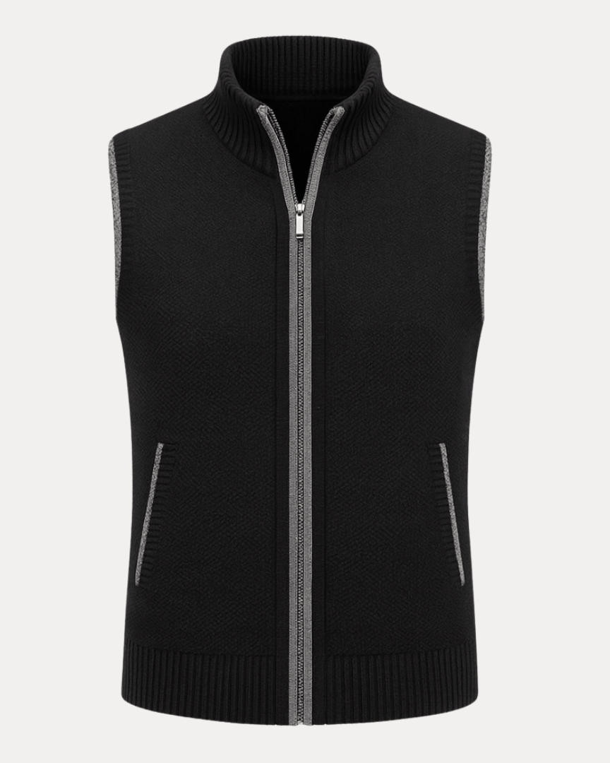 Chaleco de punto mixto para hombre