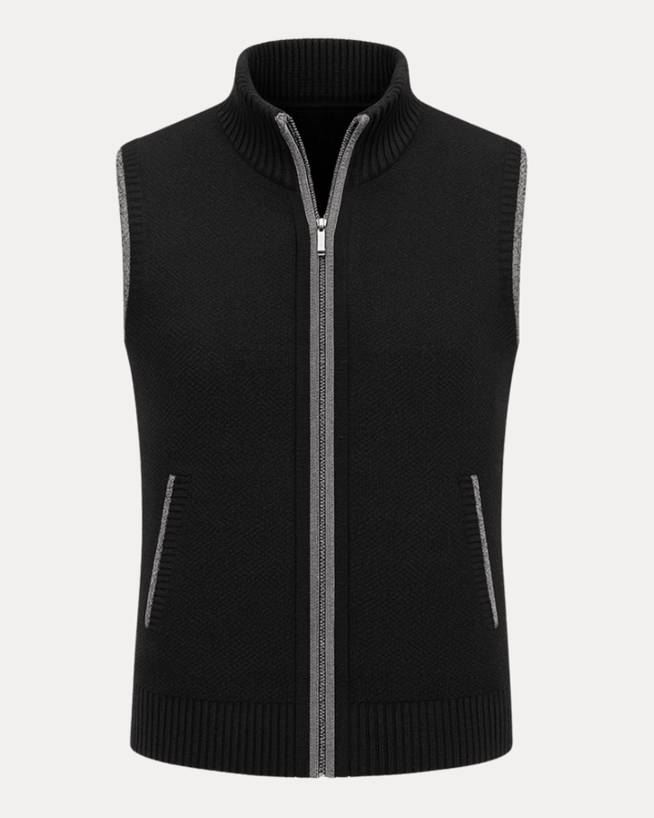 Chaleco de punto mixto para hombre