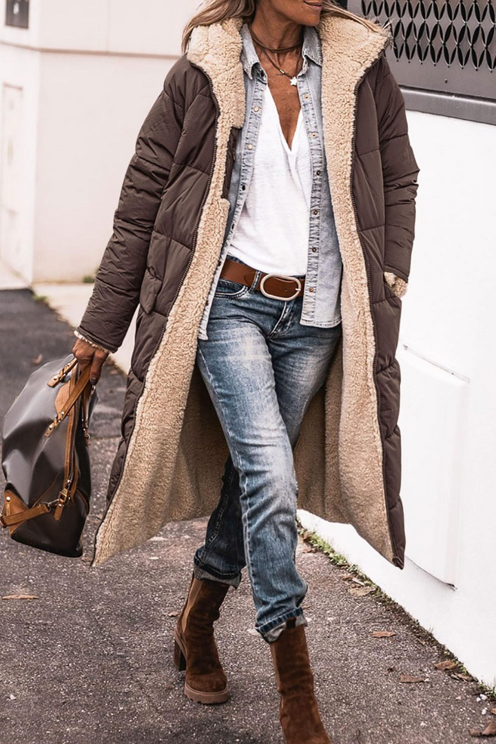 Abrigo reversible acolchado de invierno