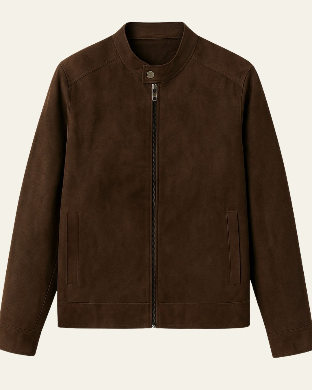 Chaqueta de ante vegano clásica