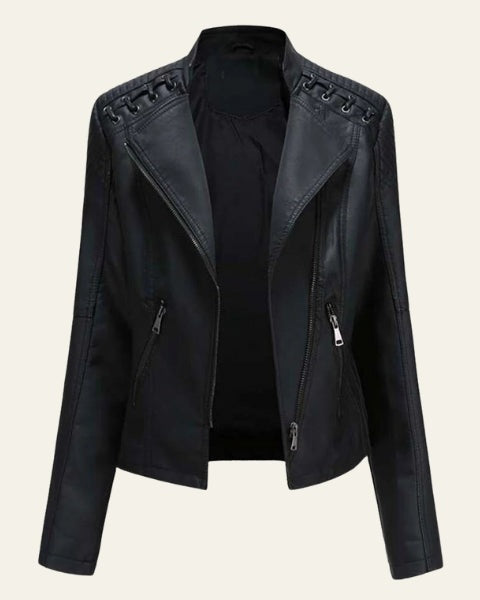 Chaqueta de piel vegana biker