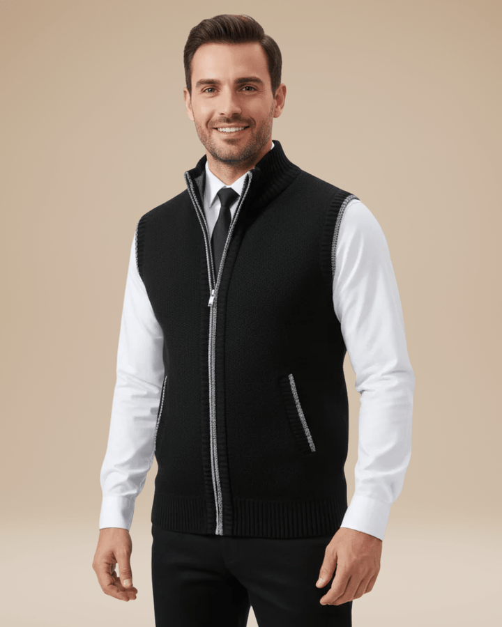 Chaleco de punto mixto para hombre