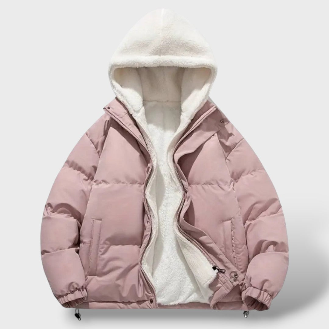 Chaqueta de invierno cálida para mujeres con cremallera