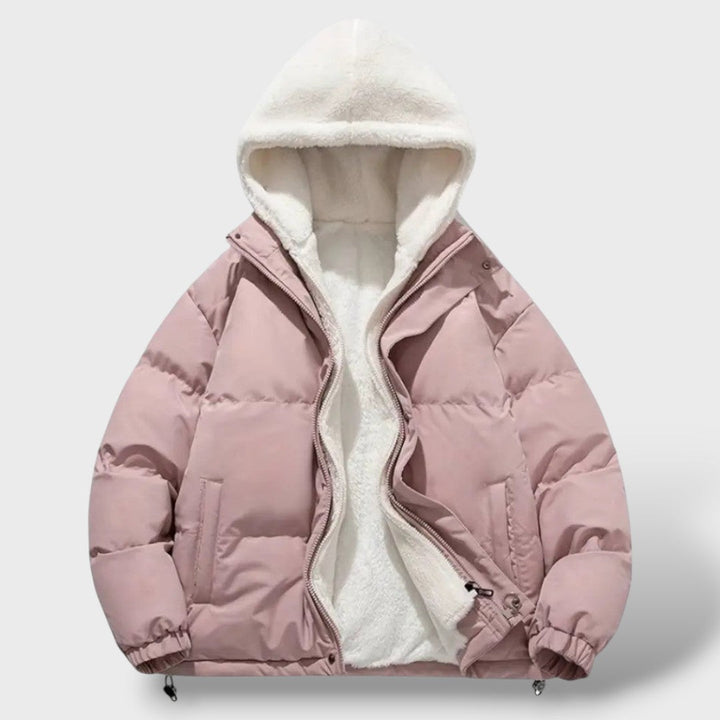 Chaqueta de invierno cálida para mujeres con cremallera