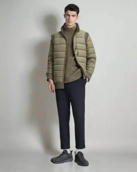 Chaleco acolchado forrado para hombre