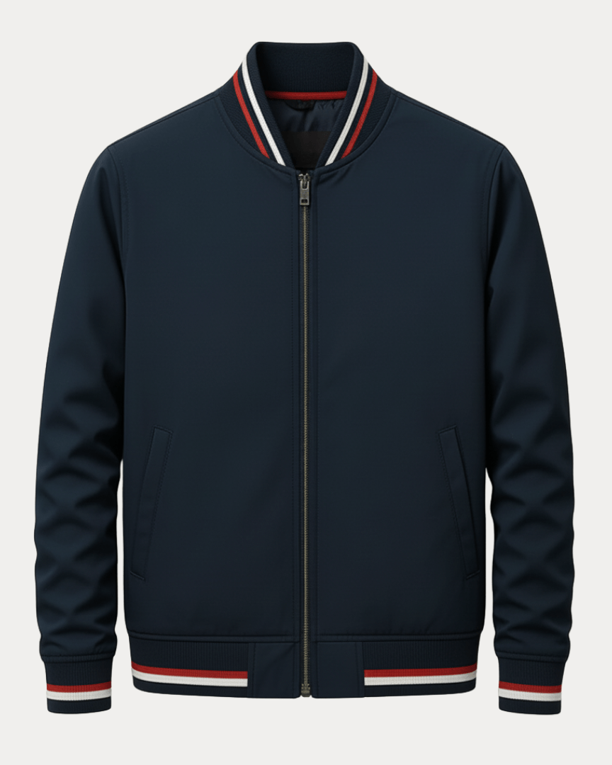 Cazadora bomber urbana con ribetes