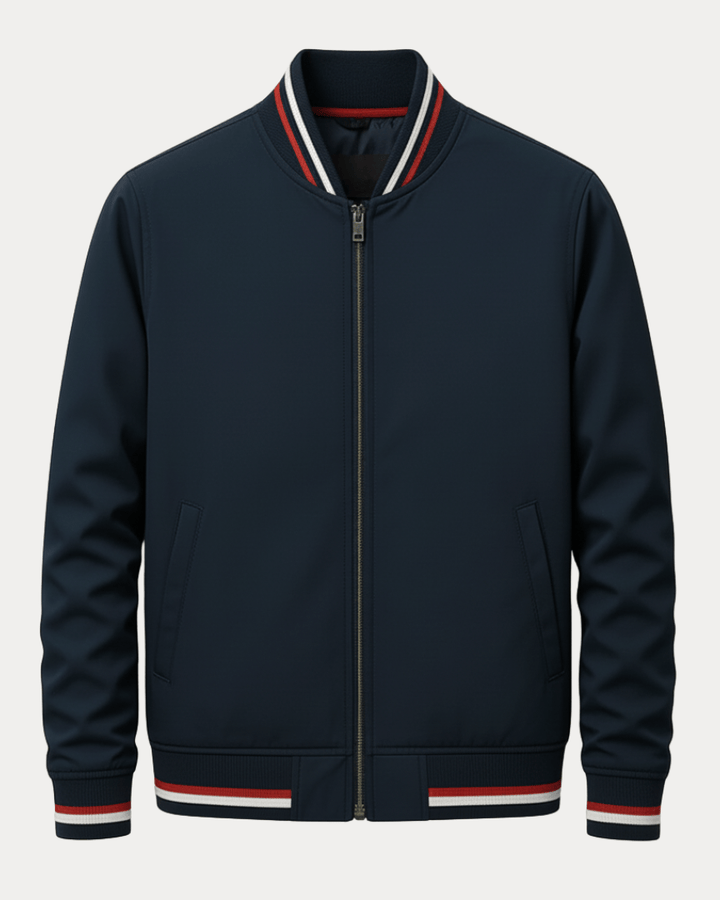 Cazadora bomber urbana con ribetes