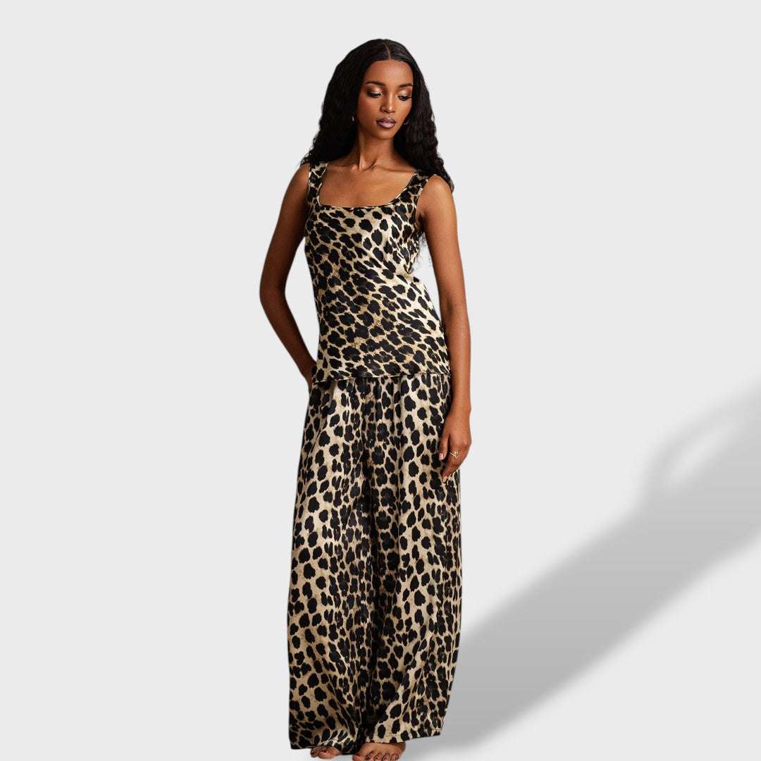 Clara™ | Pijama pierna ancha mujer