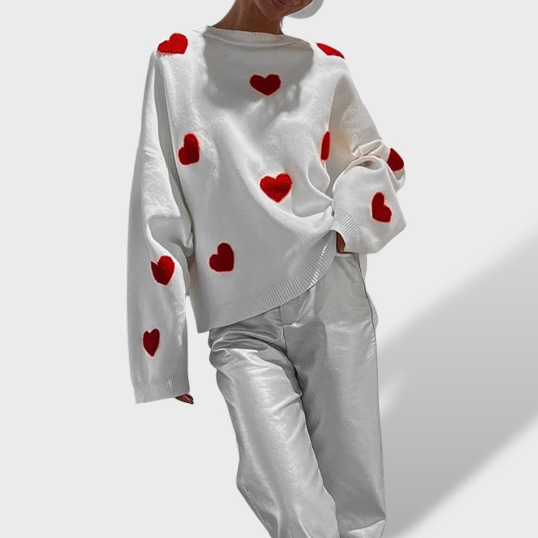 Emma™ | Sudadera Corazón Tejido