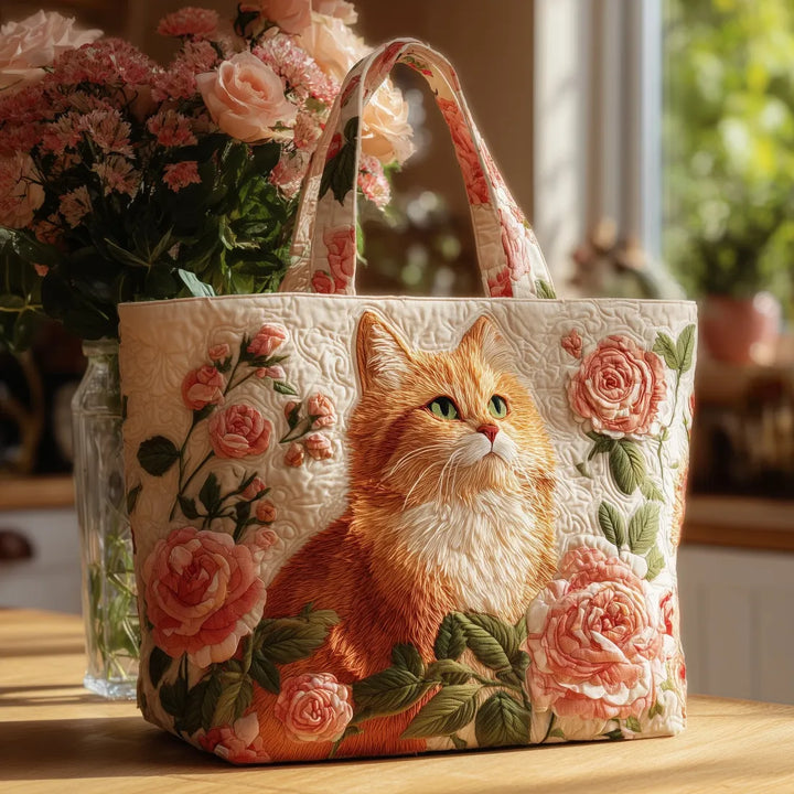 MARÍA | BOLSO ROJO DE GATO HECHO A MANO CON ROSAS