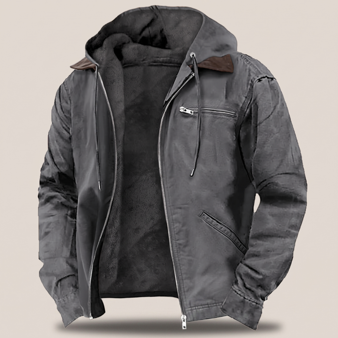 Chaqueta Resistente Forrada Con Capucha